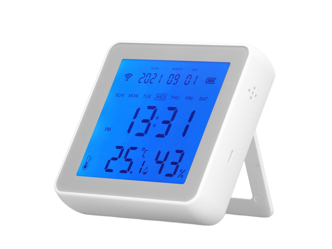 Sensor De Temperatura E Umidade Zigbee Da Tuya, Detector Inteligente Com Tela Iluminada E Função Alarme Para Casa