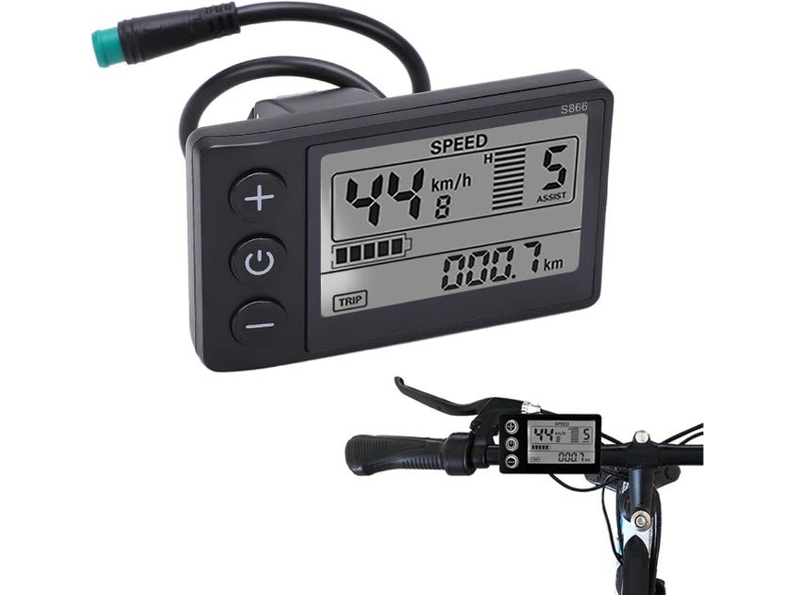 Tela Lcd Para Bicicleta Elétrica, Gps À Prova D'água, 24v/36v/48v, Com Velocímetro E Odômetro, Conector Macho De 5 Pinos S866.