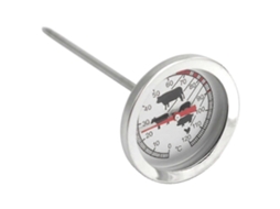 Termômetro De Aço Inoxidável Para Assar - Termômetro Analógico Para Carne Até 120 °c - Termômetro (1 Unidade)