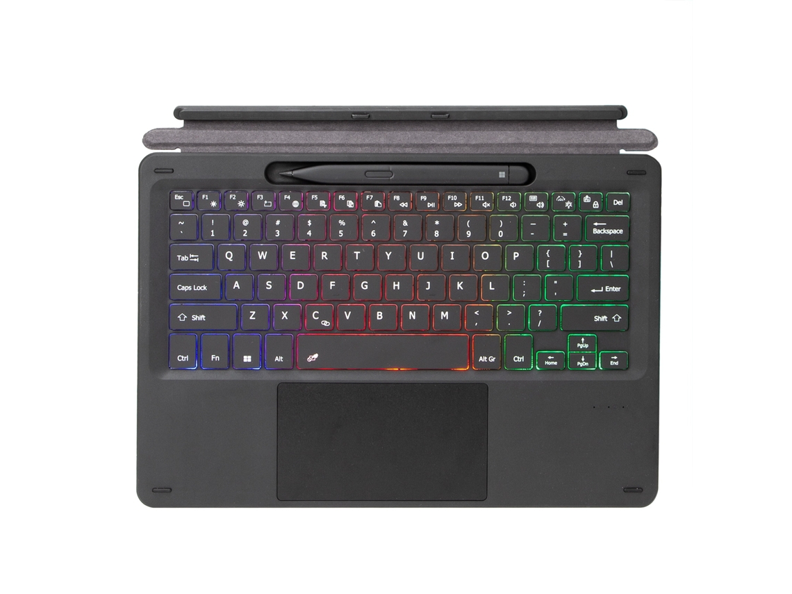 Capa de Teclado Bluetooth para Microsoft Surface Pro 8 com Toque em Luz de Fundo de Três Cores,português, Preto XIAOMOYU