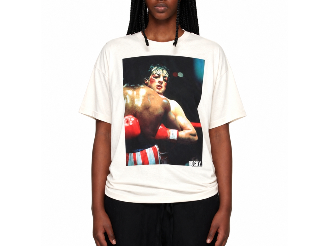 Rockinstone Rocky Movie Real Talk Solid Natural Adult T-shirt Size:xxl