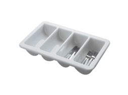 Contenedor Cubertero 4 Compartimentos Dispensador De Cubiertos Gastronorm Gn 1/1 Color Gris Aps