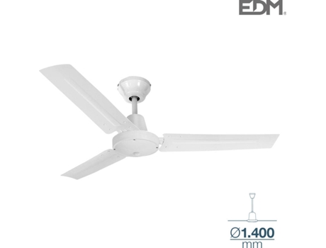 VENTOINHA DE TETO MODELO INDUSTRIAL BRANCO 60W  Ø ASPAS 140 cm 