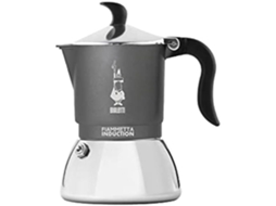 Cafeteira de Indução BIALETTI Fiammetta 4 Xícaras Adequado para Todos Os Aquecedores Design Cinza