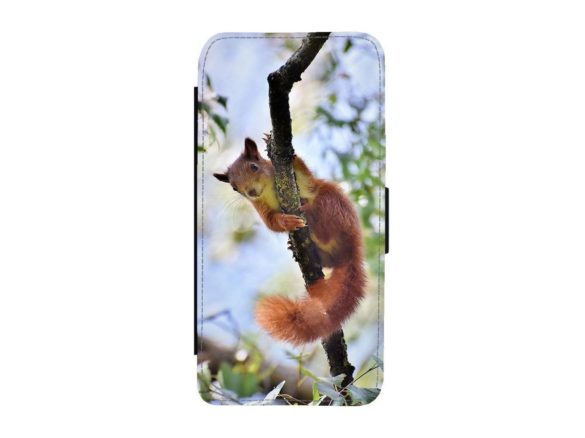 Capa Flip Para Iphone 17 Com Esquilo