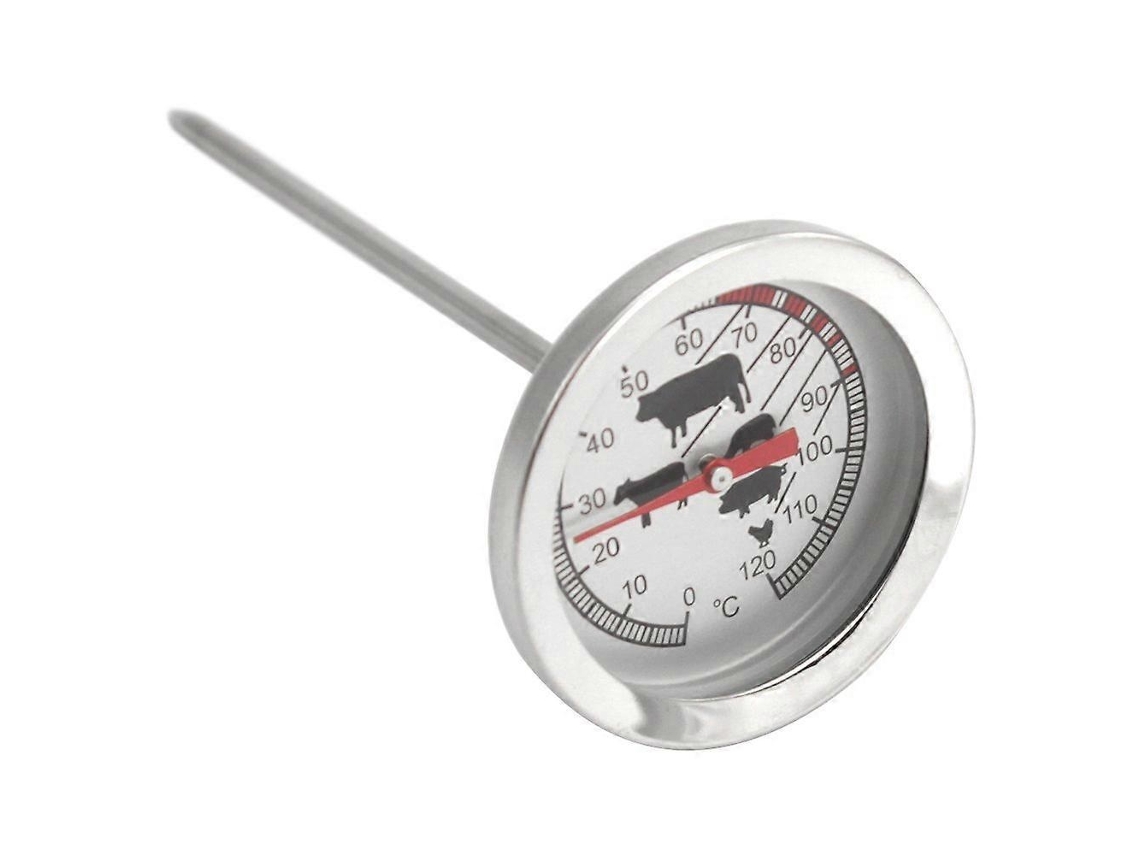 Termómetro Analógico Lurelia Em Aço Inoxidável Para Carne E Forno