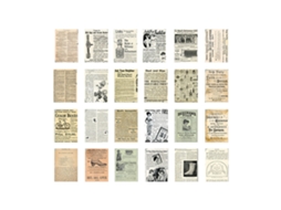 Set de Acessórios Vintage para Scrapbooking 25 Folhas Materiais Diy Papel Adesivos para Álbum Diário