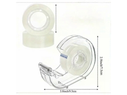 Fita Adesiva Transparente E Dispensador Recarregável Para Escritório, Rolos De Fita Adesiva Transparente Para Embrulho De Presentes, Artesanato E