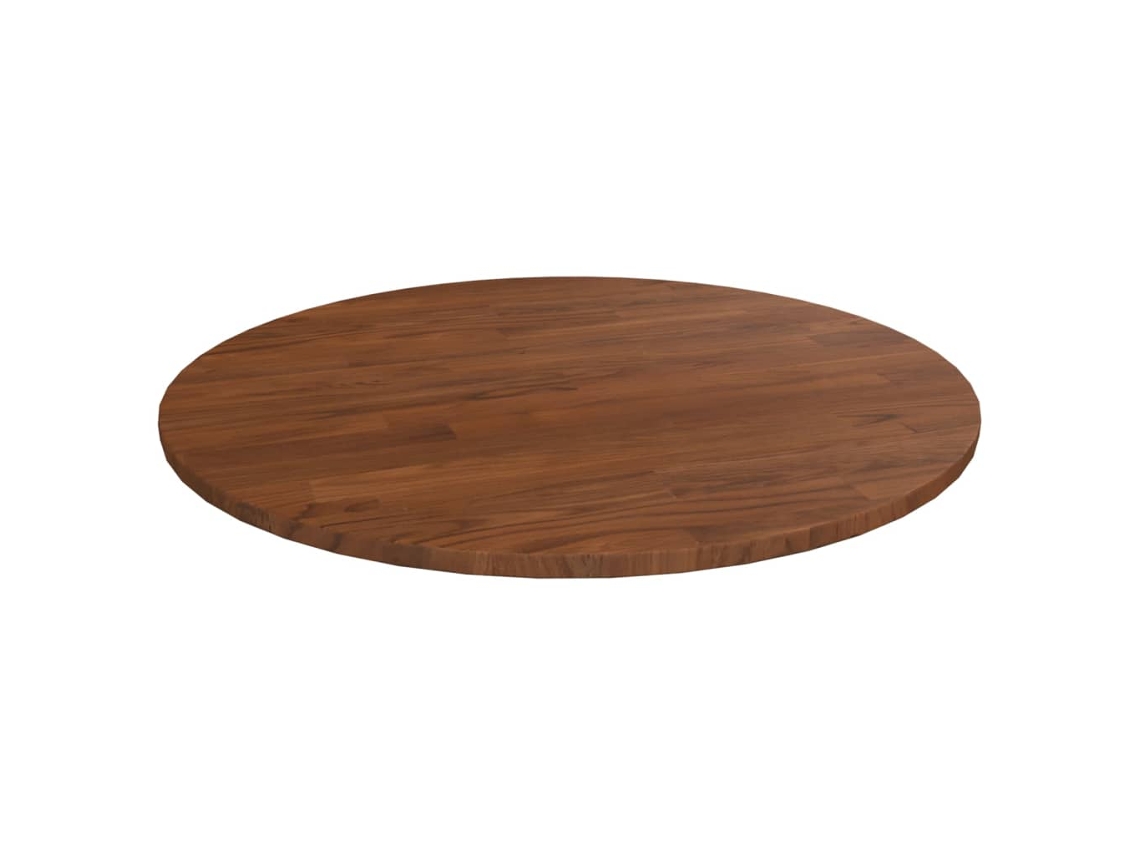 Tampo Mesa Redondo Ã˜60x1,5 Cm Carvalho Tratado Castanho Escuro DKD HOME DECOR