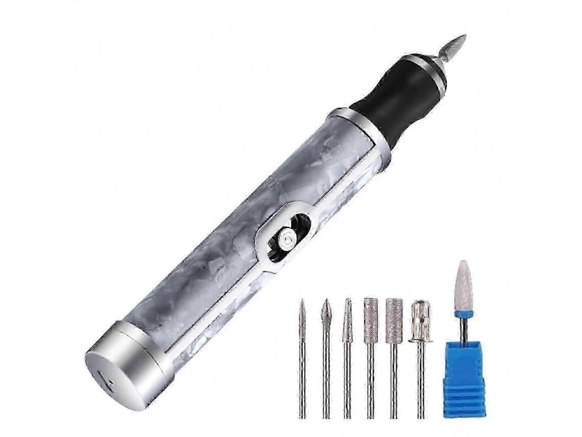 For Thick Toenails: Electric Nail Grinder With 4 Speed Modes And 7 Attachments, Grey