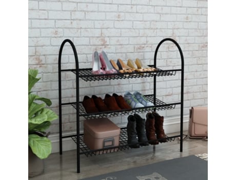 Sapateira [EN.CASA] (Preto - Metal - 69 x 68,5 x 32 cm)