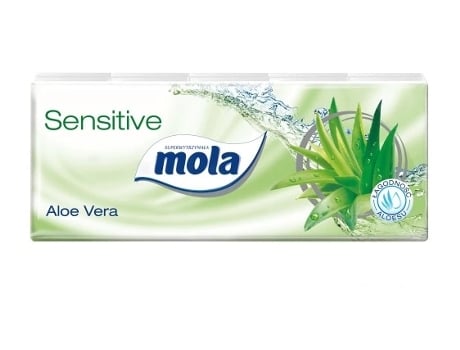 Lenços Higiênicos De Aloe Vera, 10 Unidades X 10 Mola