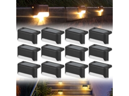 Conjunto De 12 Luzes Solares Externas, Iluminação À Prova Dágua Para Jardim, Terraço, Caminhos, Cercas, Escadas, Varanda, Decoraç Aquaforge
