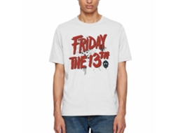 Rockinstone Friday The 13th Splash Logo White T-shirt Size:l