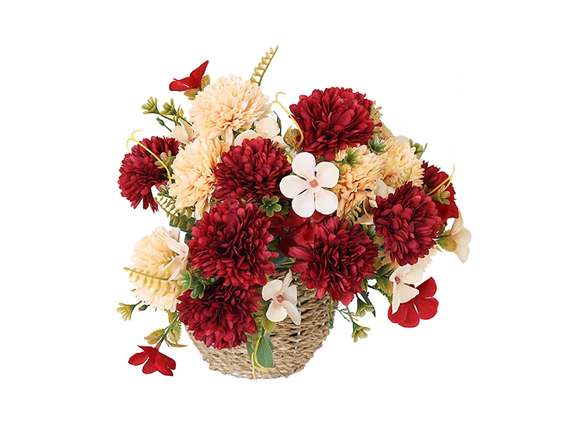 Arranjo de Flores Artificiais com Crisântemo e Peônia LAXISCREED