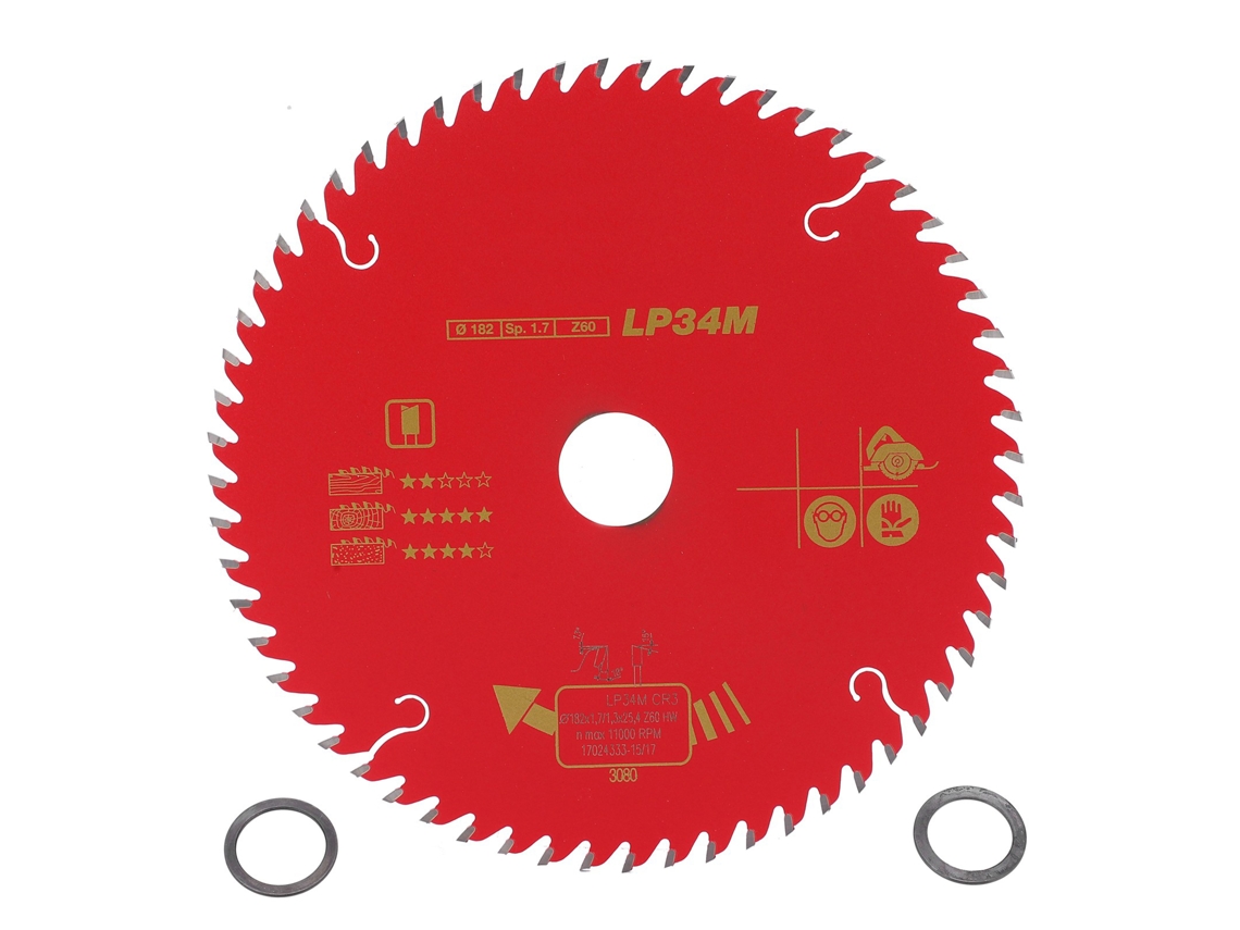 Hoja De Sierra De Aleación Dura 60t 11000rpm Disco Delgado De Corte Herramienta De Carpintería 182x1.7x25.4‑60t
