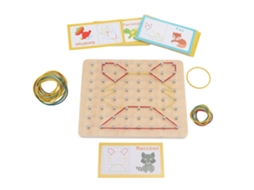 Ats juguete Geoboard de Madeira Montessori Brinquedos Educacionais de Aprendizagem Gráfica para Bebês, Meninos e Meninas