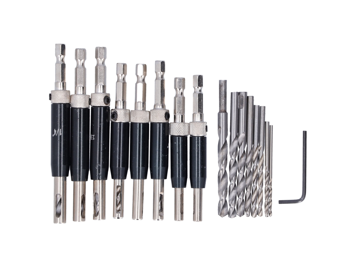 Laxiscreed Kit De Abridores De Furos Para Dobradiças, 17 Peças Para Marcenaria