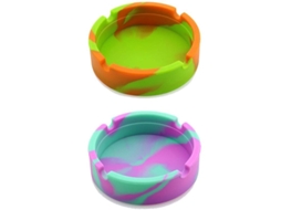 2 Copos de cinzeiro de silicone Nova Line, resistente, portátil, redondo | S/MARCA
