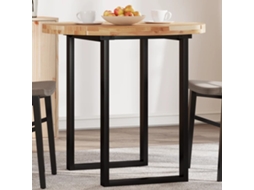 Vidaxl Tampo De Mesa Redondo Ø80x4 Cm Madeira De Acácia Maciça
