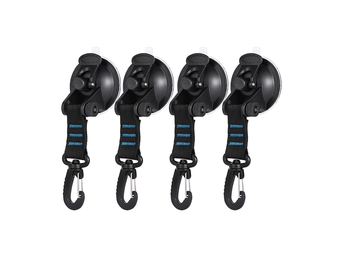 Suportes com ventosa e gancho AQUAFORGE para carro, acessórios de lona e barraca