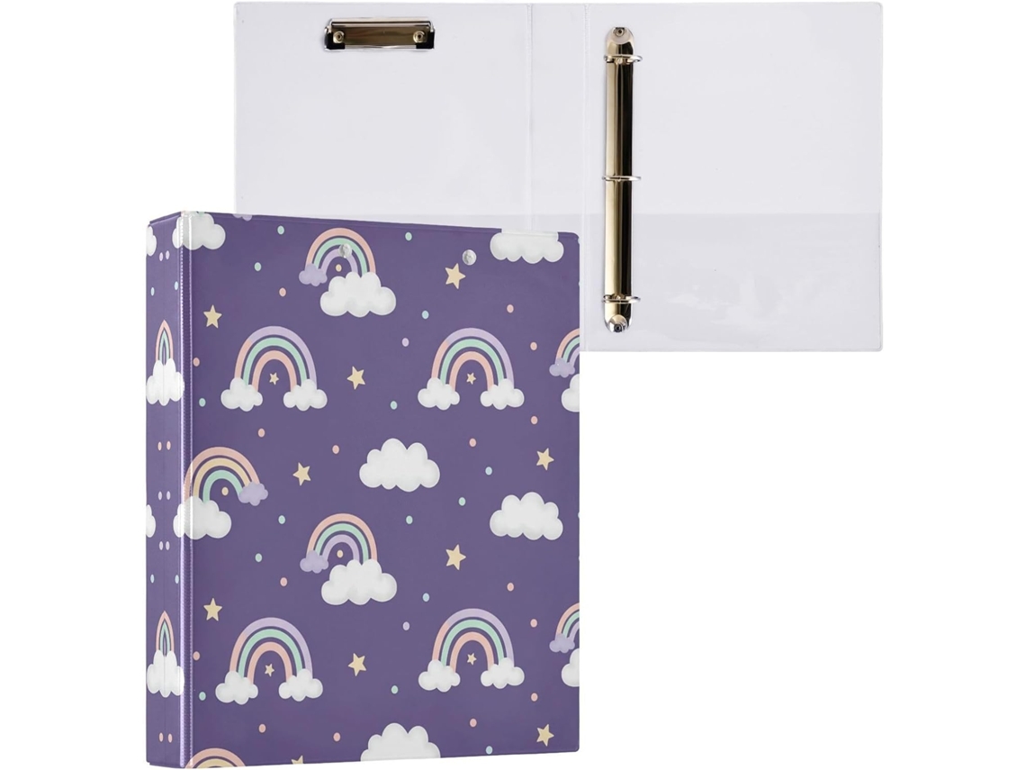 Pasta de Argolas com 3 Anéis para Folhas Tamanho Carta , Organizador Pastas Redondas Prancheta (27,9 X 21,6 Cm)