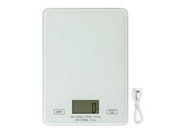 Balança De Cozinha Digital Alta Precisão Com Plataforma Vidro, 5kg/1g, Função Tara, Desligamento Automático - Perfeita Para Cozinhar, Assar, Grelhar