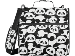 Pasta Panda com zíper de 3,8 cm de altura, fácil de transportar e organizador para estudantes de nível intermediário.