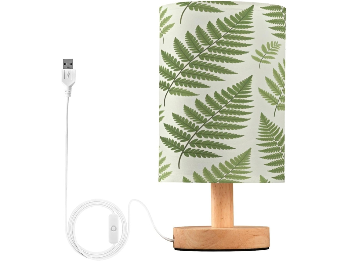Abajur De Cabeceira In Format Folha Para Quarto, Con Portas de Regamento USB C, Luminária De Mesa Cabeceira