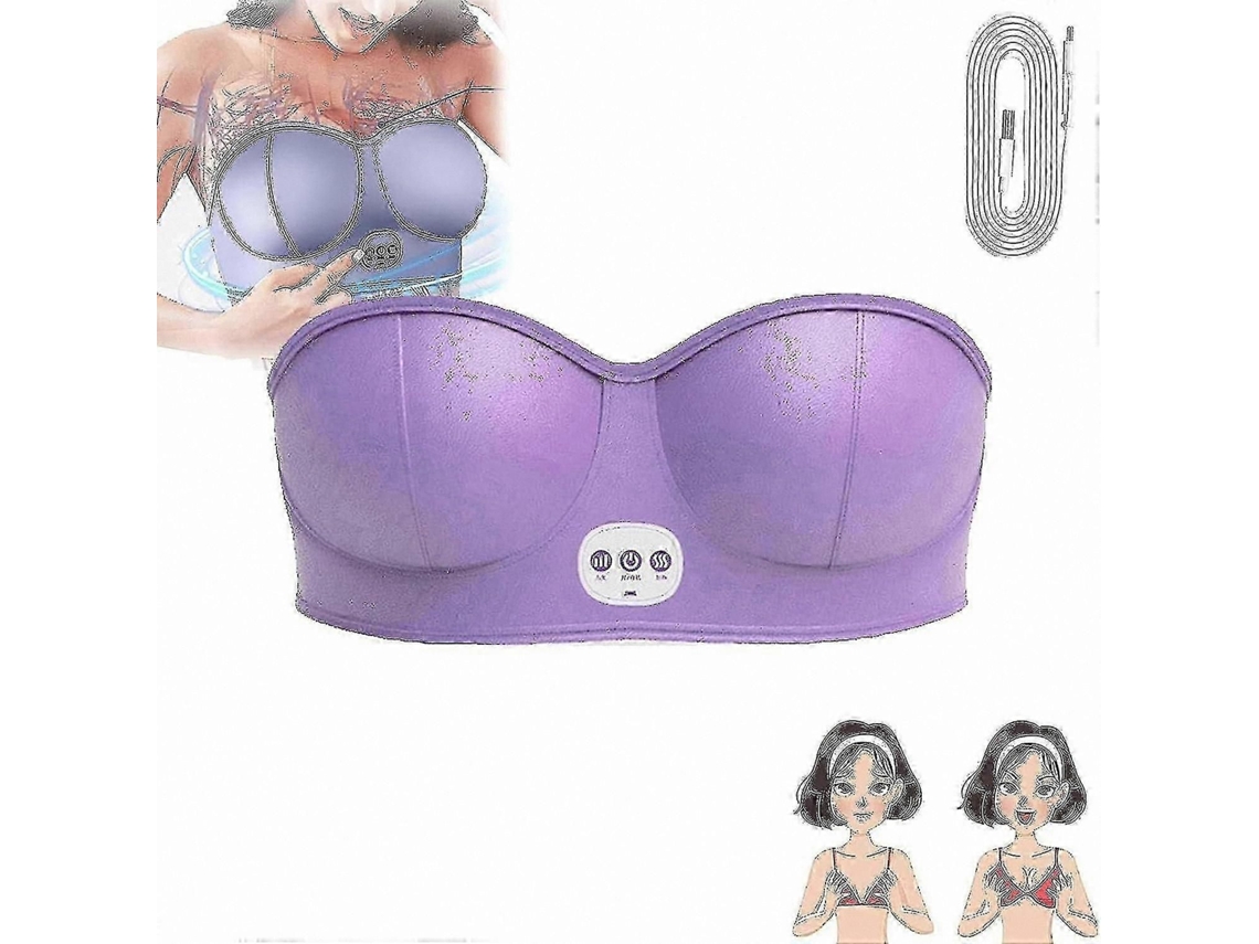 Massageador Vibratório Para Os Seios, 4 Modos De Sustentação Antiflacidez, Sutiã Com Alças Ajustáveis ​​para Mulheres, Dispositivo De Estimulação