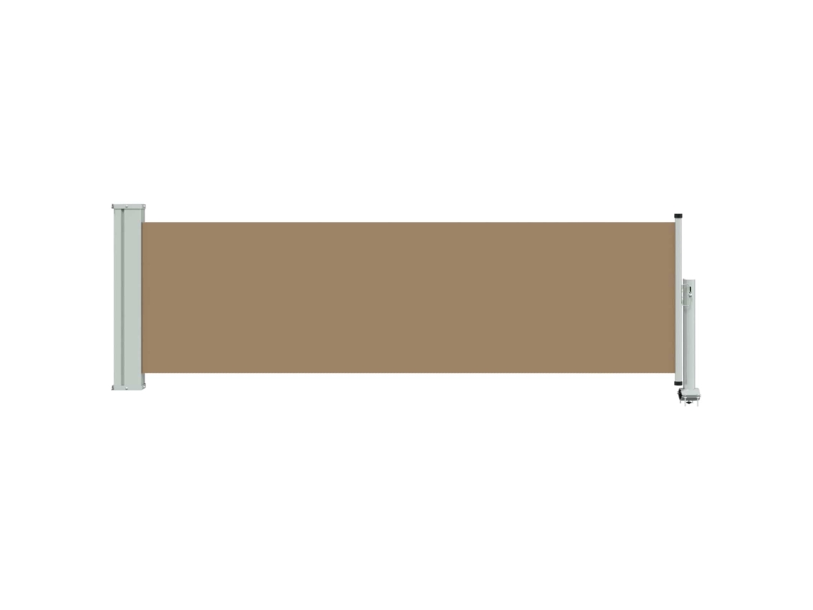 Conjunto 1 Barreira De Pátio Vidaxl Castanho-acinzentado Poliéster (100 X 300 Cm)