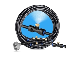Micro Aspersor 18m - 26 Aspersores para Irrigação Agrícola e Jardim - Ideal para Pátios, Varandas e Festas ao Ar Livre - Kit Faça Você Mesmo