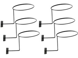 Suporte De Metal Para Capacete Qianly Montagem Na Parede Pacote Com 6, Gancho Para Chapéu E Bola, 6 Peças, 6 Fios 1 Pacote