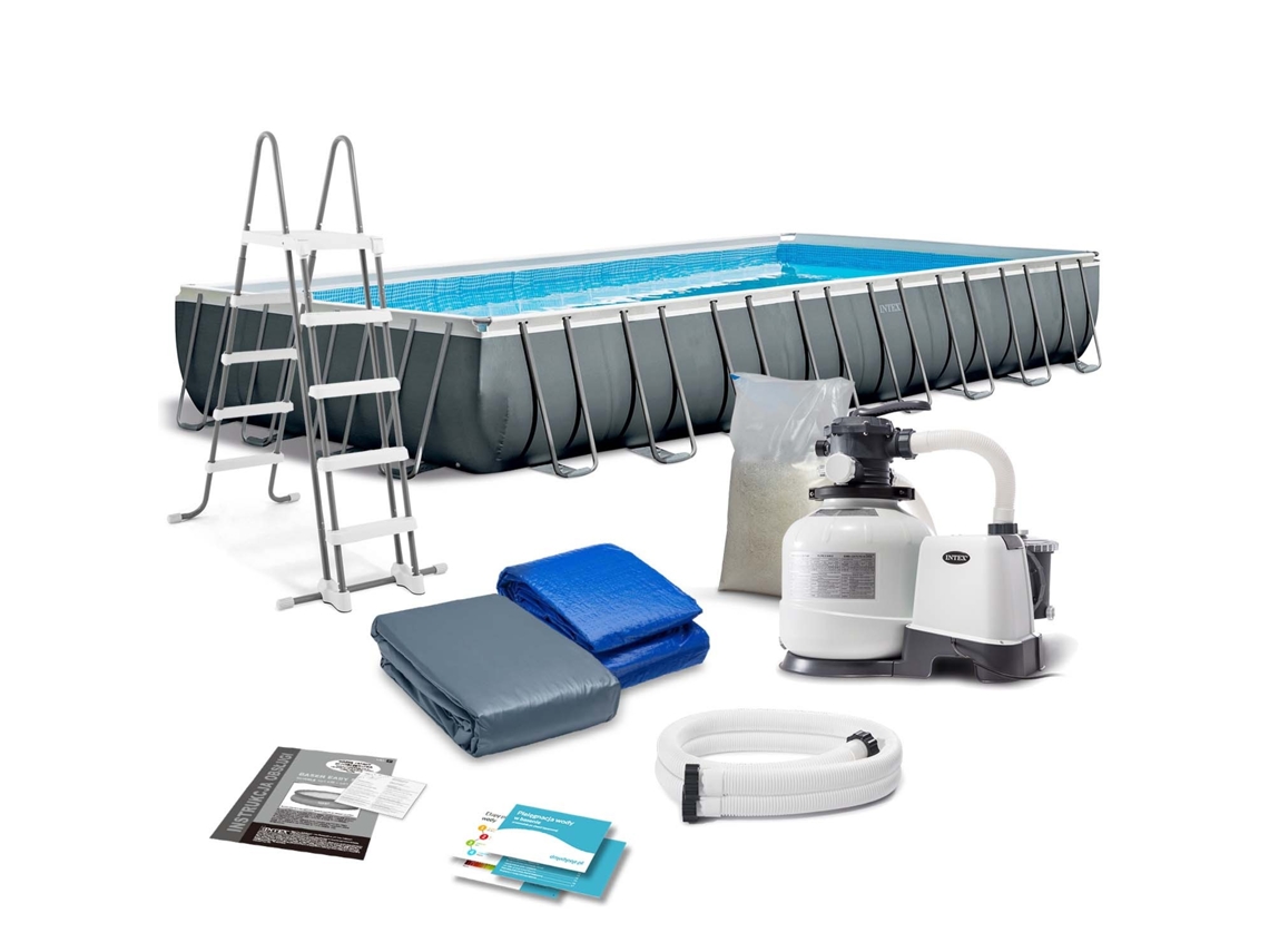 Piscina De Jardim Com Estrutura 975 X 488 X 132 Cm 9 Em 1 Intex 26374