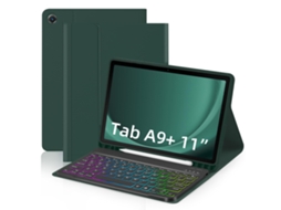 Capa de Teclado Bluetooth para Samsung Tab S8 11 com Rgb, Retroiluminado, Roxo e Branco XIAOMOYU