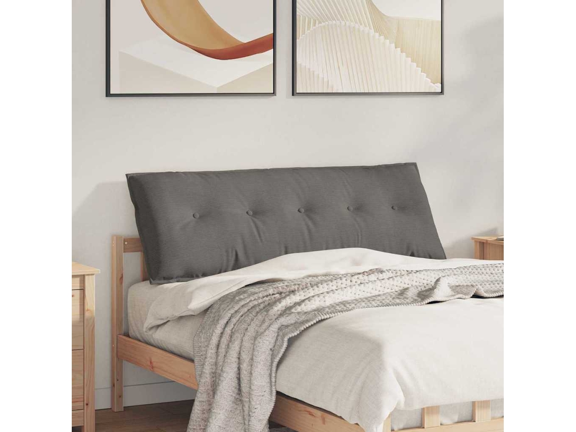 Vidaxl Travesseiro Para Costas Cinzento-claro 140 X 50 Cm
