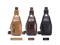 BOLSA de Couro para Homem, Resistente, Cruzada S/MARCA
