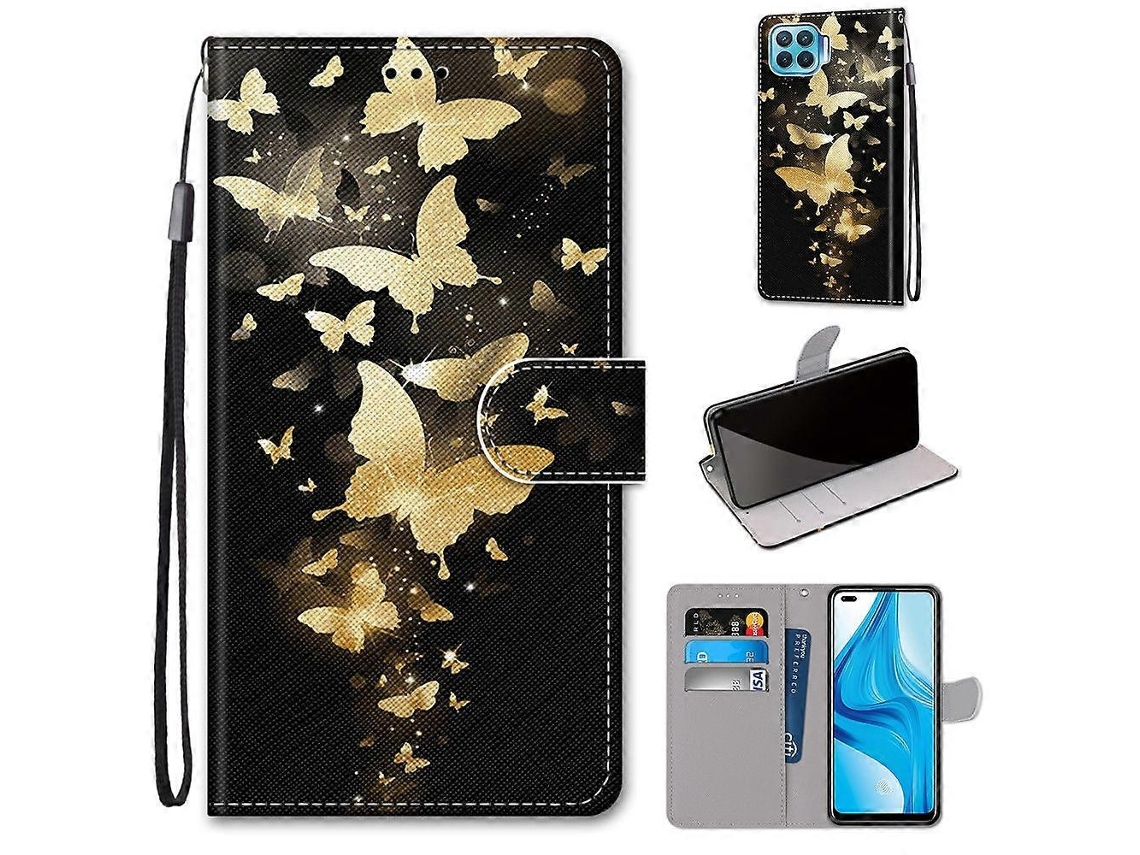 Para Oppo F17 Pro / A93 4g / Reno4 Lite / Reno4 F Capa Pu