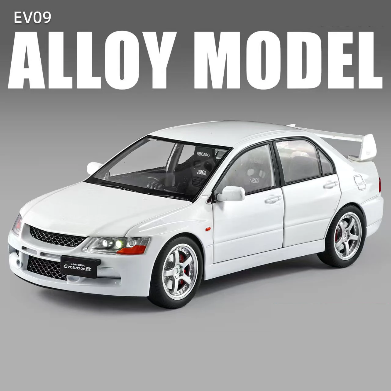 (branco) Miniatura De Carro Modificado Em Escala 1:24, Com Som E Luz, Para Crianças.