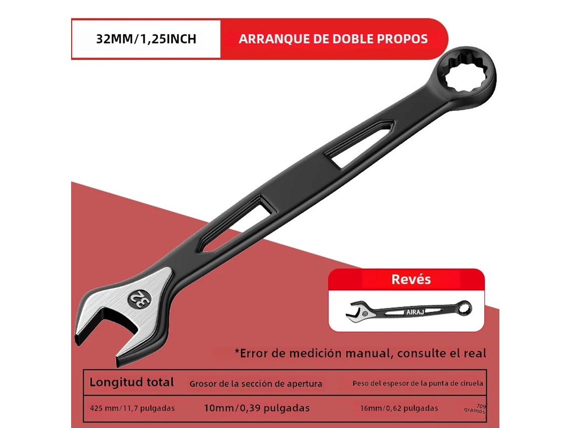 Chave de Catraca Dupla MDUG de Aço Carbono