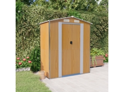 Vidaxl Abrigo De Jardim 192x108x223 Cm Aço Galvanizado Marrom