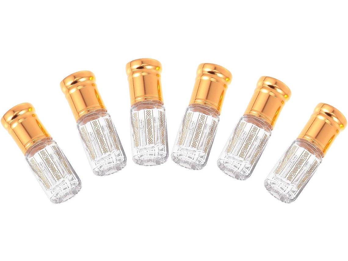 Frascos de vidro elegantes e espaçosos de 6 ml, com aplicador roll-on para tintas a óleo.