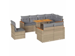 Garden Sofa Set, Garden Sofa Sets Vidaxl Bege Rattan / Vime (n/a)