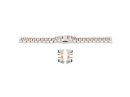 Pulseira de relógio ajustável em aço inoxidável, 21 mm/0,83 pol.