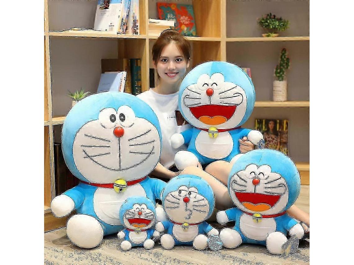 Pelúcia Doraemon 28cm Expressão De Risada, Macia, Para Crianças