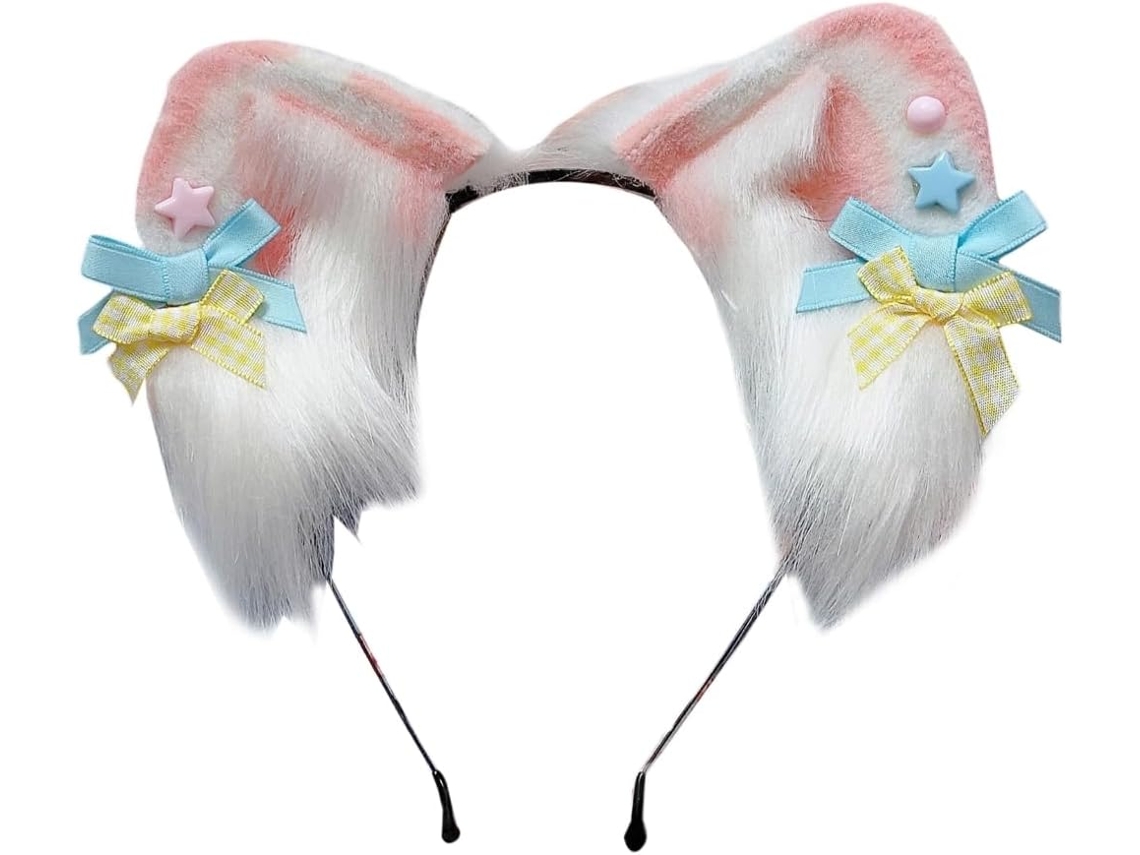 Tiara de Orelhas de Lobo feita à mão SFUSHOS