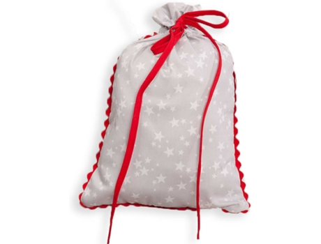 Saco BEBÉ DUE Estrelas Cinzento Vermelho (26 x 2 x 24 cm)