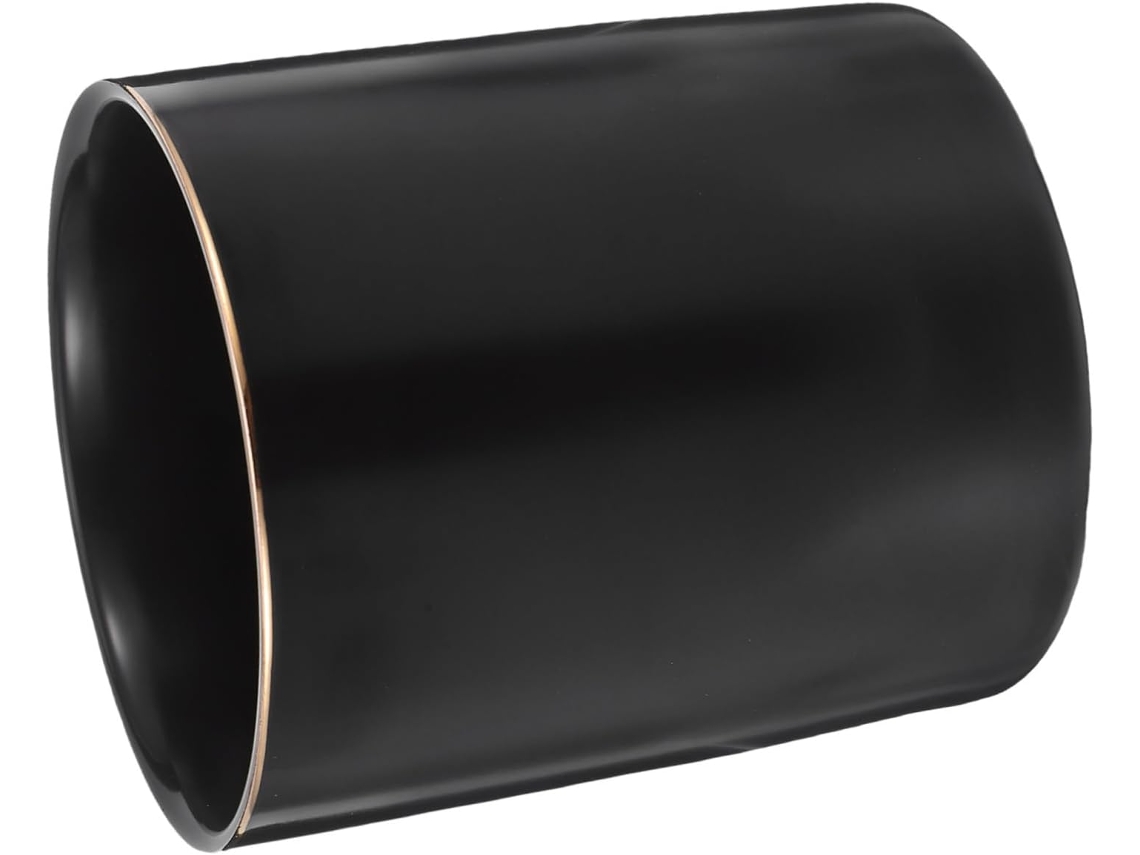Porta-escovas higiênico Secfou, ideal para decoração escolar e fácil de limpar, em cerâmica Preta versátil.