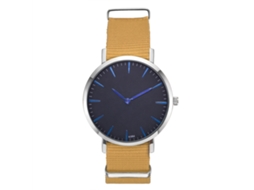 Relógio de Pulso Masculino de Moda Leisure com Pulseira de Nylon Bege