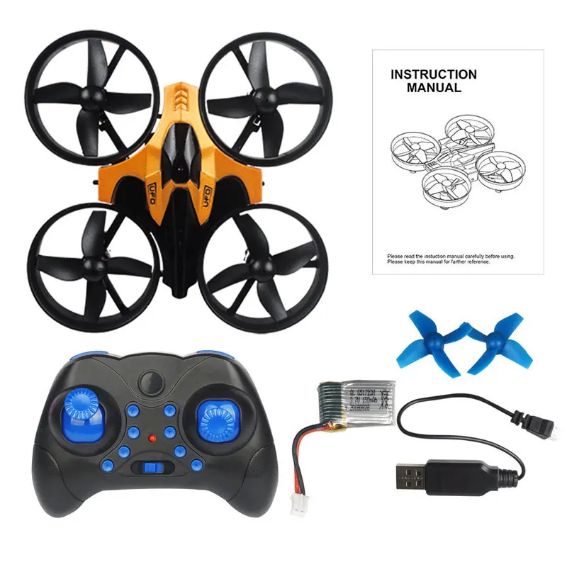 Mini drone com controle remoto, quadricóptero com controle manual